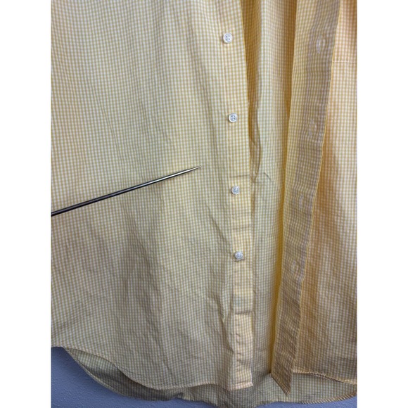 Ralph Lauren Men's Large Bertrand Yellow Check Long Sleeve Button Shirt Read - Picture 5 of 9